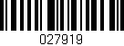 Código de barras (EAN, GTIN, SKU, ISBN): '027919'