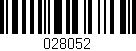 Código de barras (EAN, GTIN, SKU, ISBN): '028052'