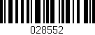 Código de barras (EAN, GTIN, SKU, ISBN): '028552'