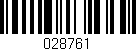 Código de barras (EAN, GTIN, SKU, ISBN): '028761'