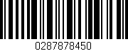 Código de barras (EAN, GTIN, SKU, ISBN): '0287878450'