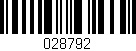 Código de barras (EAN, GTIN, SKU, ISBN): '028792'