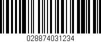 Código de barras (EAN, GTIN, SKU, ISBN): '028874031234'