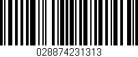 Código de barras (EAN, GTIN, SKU, ISBN): '028874231313'