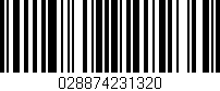Código de barras (EAN, GTIN, SKU, ISBN): '028874231320'