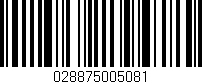 Código de barras (EAN, GTIN, SKU, ISBN): '028875005081'