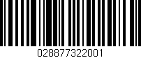 Código de barras (EAN, GTIN, SKU, ISBN): '028877322001'