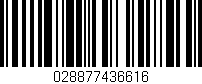 Código de barras (EAN, GTIN, SKU, ISBN): '028877436616'