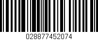 Código de barras (EAN, GTIN, SKU, ISBN): '028877452074'