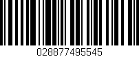 Código de barras (EAN, GTIN, SKU, ISBN): '028877495545'