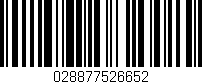 Código de barras (EAN, GTIN, SKU, ISBN): '028877526652'