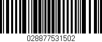 Código de barras (EAN, GTIN, SKU, ISBN): '028877531502'