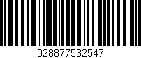 Código de barras (EAN, GTIN, SKU, ISBN): '028877532547'