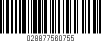 Código de barras (EAN, GTIN, SKU, ISBN): '028877560755'