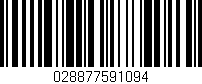 Código de barras (EAN, GTIN, SKU, ISBN): '028877591094'