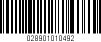 Código de barras (EAN, GTIN, SKU, ISBN): '028901010492'