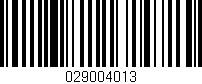Código de barras (EAN, GTIN, SKU, ISBN): '029004013'