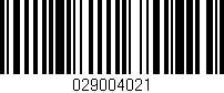 Código de barras (EAN, GTIN, SKU, ISBN): '029004021'