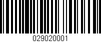 Código de barras (EAN, GTIN, SKU, ISBN): '029020001'