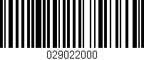 Código de barras (EAN, GTIN, SKU, ISBN): '029022000'