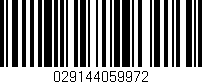 Código de barras (EAN, GTIN, SKU, ISBN): '029144059972'