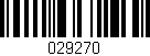 Código de barras (EAN, GTIN, SKU, ISBN): '029270'
