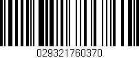 Código de barras (EAN, GTIN, SKU, ISBN): '029321760370'