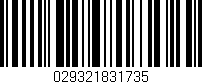 Código de barras (EAN, GTIN, SKU, ISBN): '029321831735'