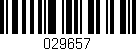 Código de barras (EAN, GTIN, SKU, ISBN): '029657'