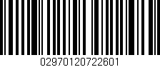 Código de barras (EAN, GTIN, SKU, ISBN): '02970120722601'