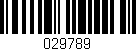 Código de barras (EAN, GTIN, SKU, ISBN): '029789'