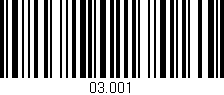 Código de barras (EAN, GTIN, SKU, ISBN): '03.001'