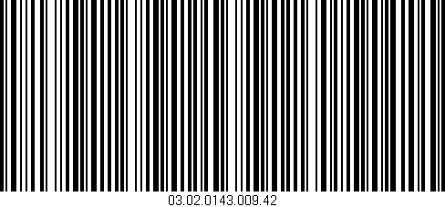 Código de barras (EAN, GTIN, SKU, ISBN): '03.02.0143.009.42'