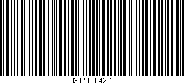 Código de barras (EAN, GTIN, SKU, ISBN): '03.I20.0042-1'