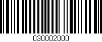 Código de barras (EAN, GTIN, SKU, ISBN): '030002000'