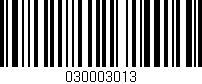 Código de barras (EAN, GTIN, SKU, ISBN): '030003013'