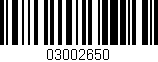 Código de barras (EAN, GTIN, SKU, ISBN): '03002650'