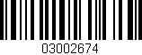 Código de barras (EAN, GTIN, SKU, ISBN): '03002674'