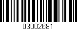 Código de barras (EAN, GTIN, SKU, ISBN): '03002681'
