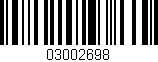 Código de barras (EAN, GTIN, SKU, ISBN): '03002698'
