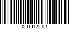 Código de barras (EAN, GTIN, SKU, ISBN): '03010123001'