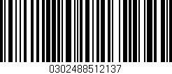 Código de barras (EAN, GTIN, SKU, ISBN): '0302488512137'