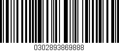 Código de barras (EAN, GTIN, SKU, ISBN): '0302893869888'