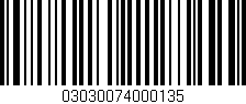 Código de barras (EAN, GTIN, SKU, ISBN): '03030074000135'