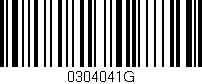 Código de barras (EAN, GTIN, SKU, ISBN): '0304041G'