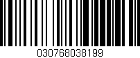 Código de barras (EAN, GTIN, SKU, ISBN): '030768038199'
