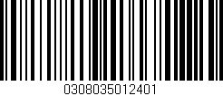 Código de barras (EAN, GTIN, SKU, ISBN): '0308035012401'