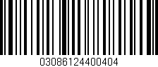 Código de barras (EAN, GTIN, SKU, ISBN): '03086124400404'
