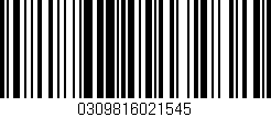 Código de barras (EAN, GTIN, SKU, ISBN): '0309816021545'