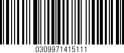Código de barras (EAN, GTIN, SKU, ISBN): '0309971415111'